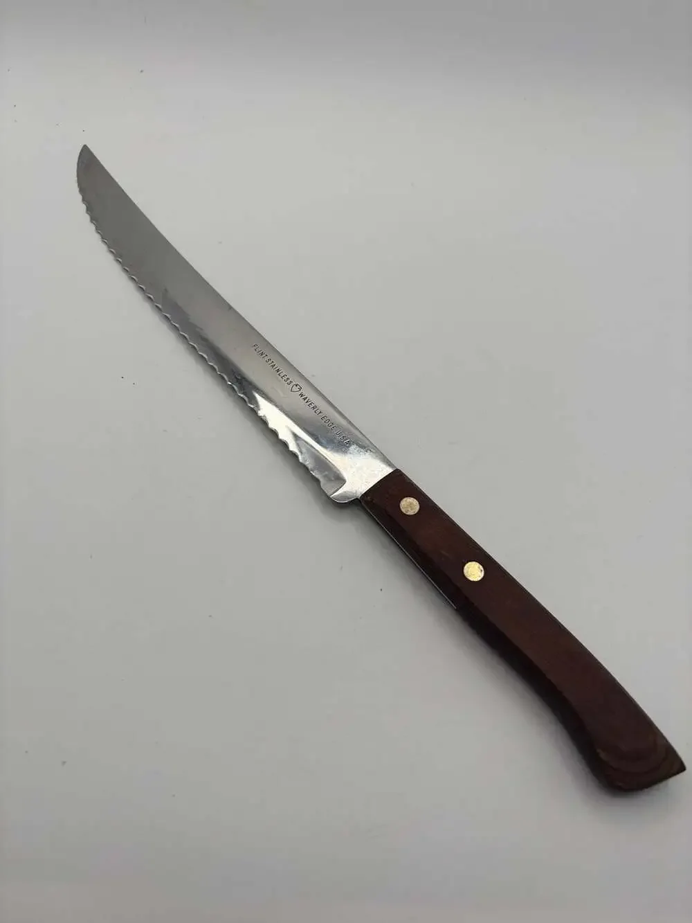 Waverly Edge Flint Stainless Serrated Bread Knife with Wooden Handle